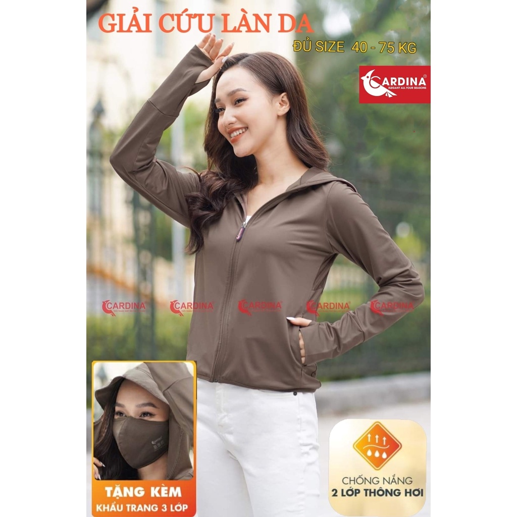 Áo chống nắng 2 lớp Cardina chính hẫng