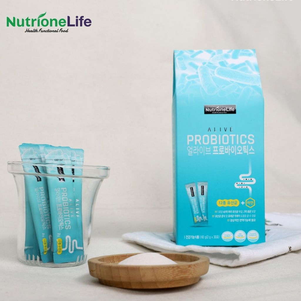 Men Vi Sinh NUTRIONELIFE - Bổ Sung Lợi Khuẩn, Probiotics và Kẽm, Bảo Vệ Hệ Tiêu Hoá, Cải Thiện Biếng Ăn 2gx30 Gói