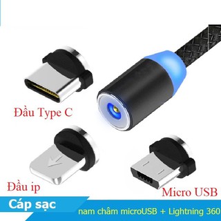 Cáp nam châm 3 đầu có thể sạc đa máy đa dụng
