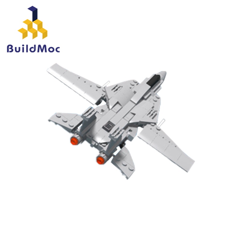 BuildMOC không gian máy bay chiến đấu Top Gun F14 Tomcat mô hình khối xây dựng đồ chơi giáo dục quà 
