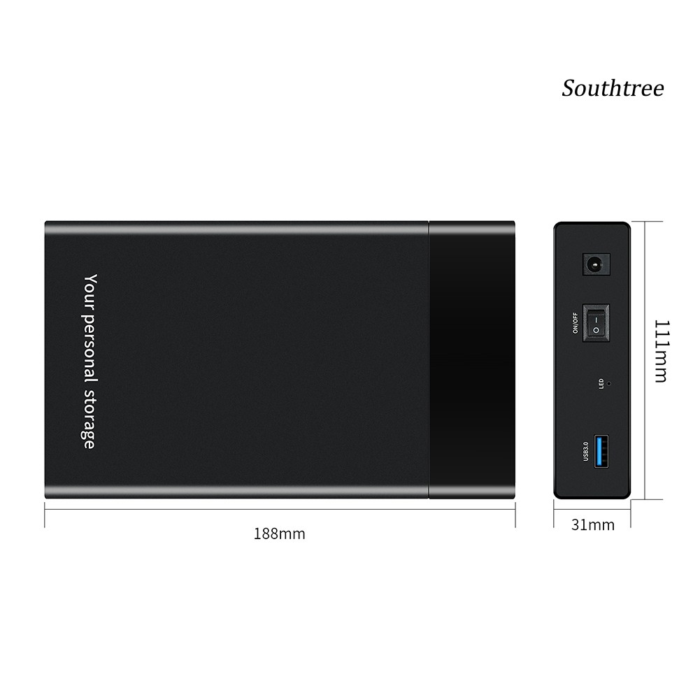 【Ready stock】High Speed USB 3.0 2.5/3.5inch SATA HDD Enclosure External Hard Disk Drive Case