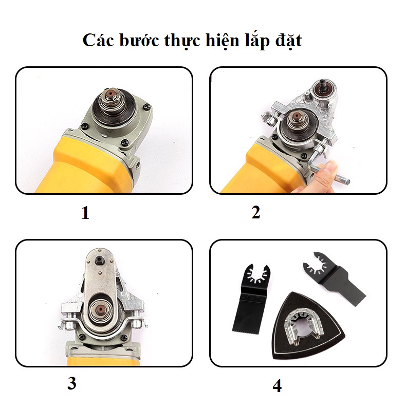 Máy cắt rung - bộ chuyển đổi máy cắt thành máy cắt rung tặng kèm lưỡi cưa và đầu chà nhám