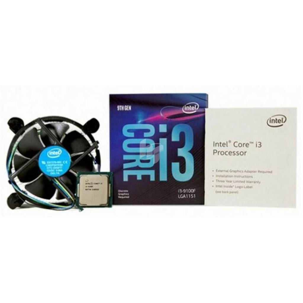 [Mã ELMS05 giảm 5% đơn 300k]Bộ vi xử lý CPU Intel Core i3-9100F 6M Cache, up to 4.20GHz Box