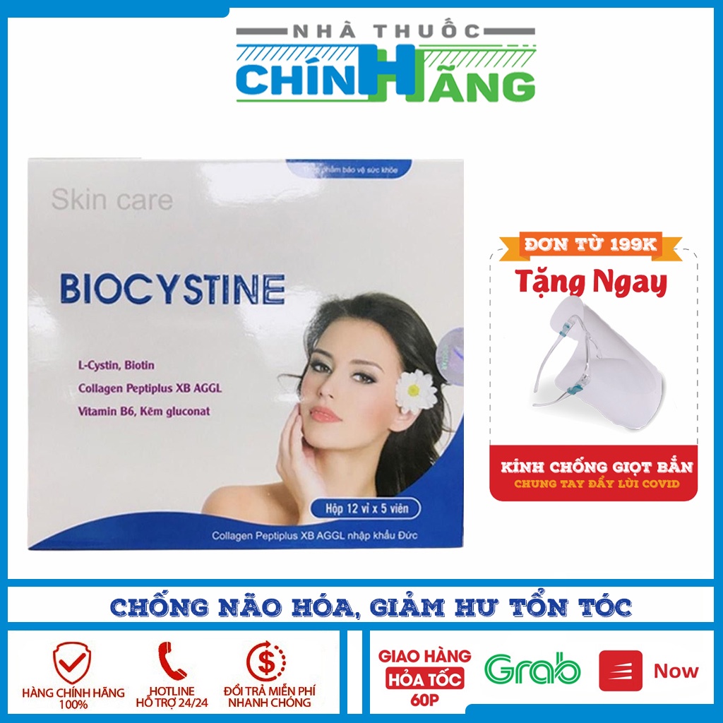 Viên uống chống lão hóa, giảm hư tổn tóc - Biocystine