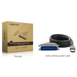 (2m) Cáp máy in từ USB sang LPT IEEE1284 Parallel - Ugreen 20225