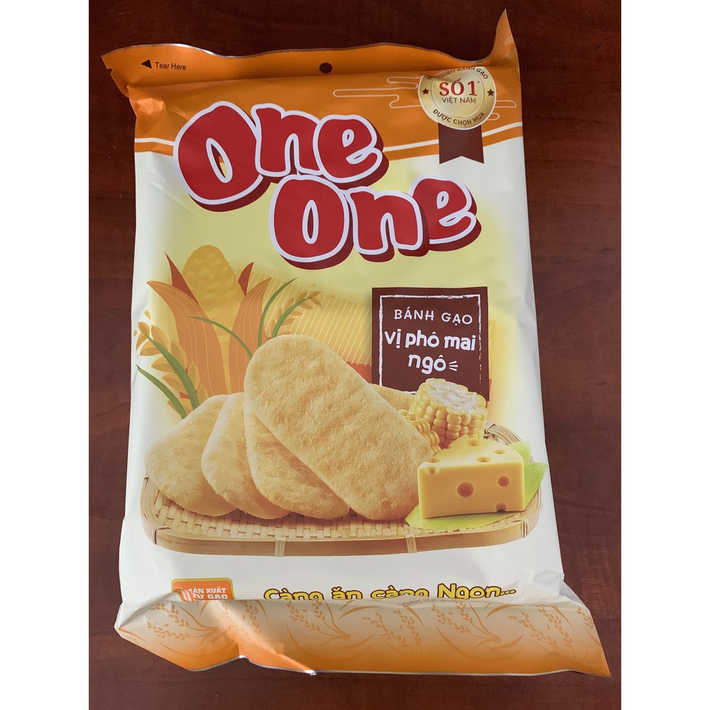 Bánh gạo ngọt vị phô mai ngô One One gói 118g