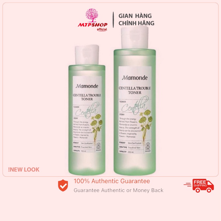 [New-Hot 2021] NƯỚC HOA HỒNG RAU MÁ MAMONDE CENTELLA TROUBLE TONER