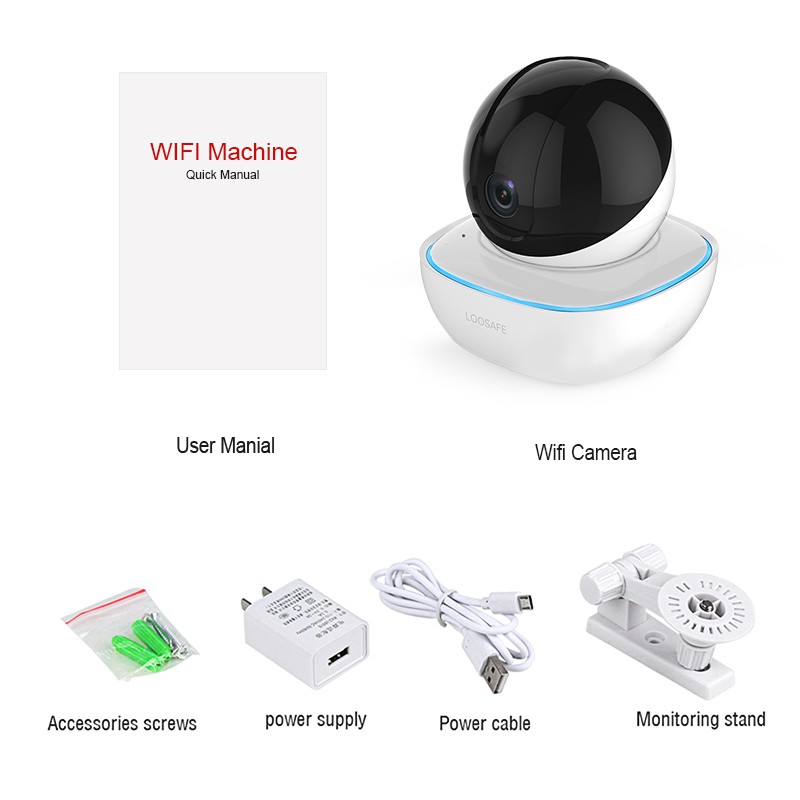 Trang chủ 1080p Camera quan sát không dây trong nhà 360 độ Camera WiFi HD Camera an ninh IP 1080P với hệ thống liên lạc