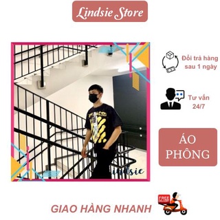 Áo Thun Loang Màu Đen, Áo Phông Tay Lỡ Nam chất cotton mịn, mát 🍀Lindsie Store🍀