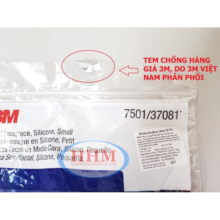 Mặt nạ phòng độc 3M. 7501 - chưa bao gồm phin lọc