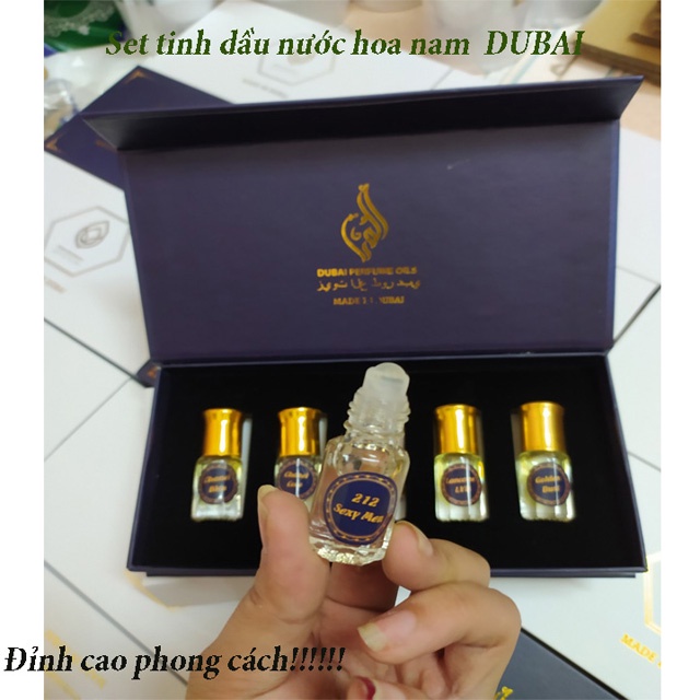 Tinh dầu nước hoa dubai nam, tiện lợi khi sử dụng chai dạng lăn 4ml