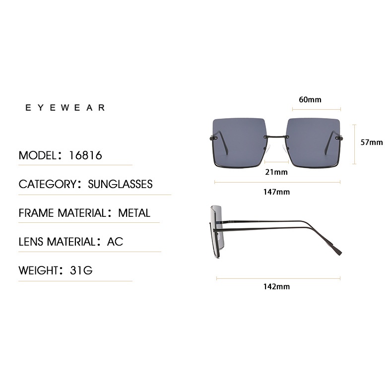 Mắt Kính Quang Học Chống Tia Bức Xạ Hình Vuông Thời Trang Cho Nữ