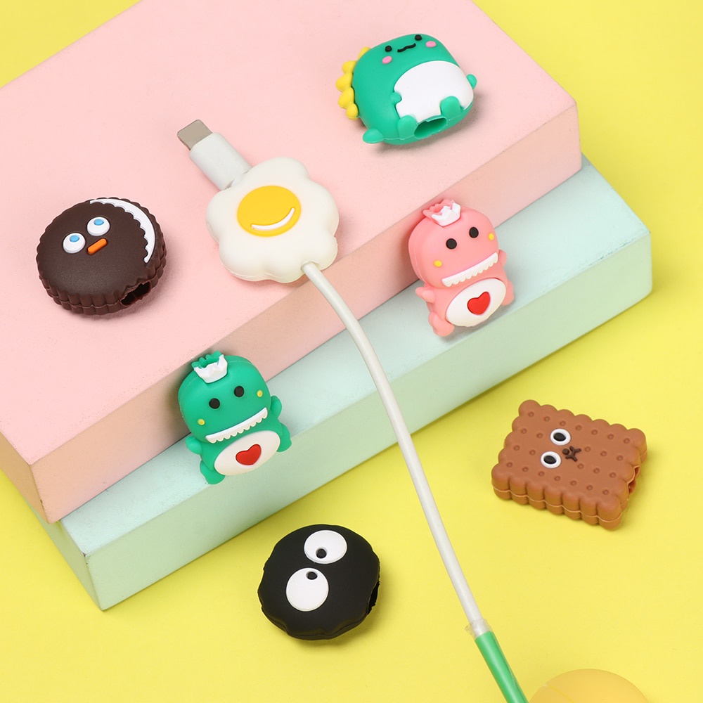 Phụ kiện bảo vệ dây cáp sạc USB hình hoạt họa đáng yêu xinh xắn