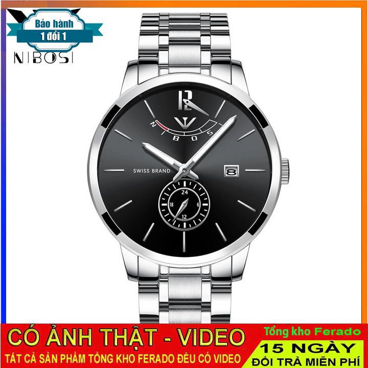[ xả kho ] Đồng hồ nam Nibosi 2318 dây thép cao cấp thiết kế sang trọng