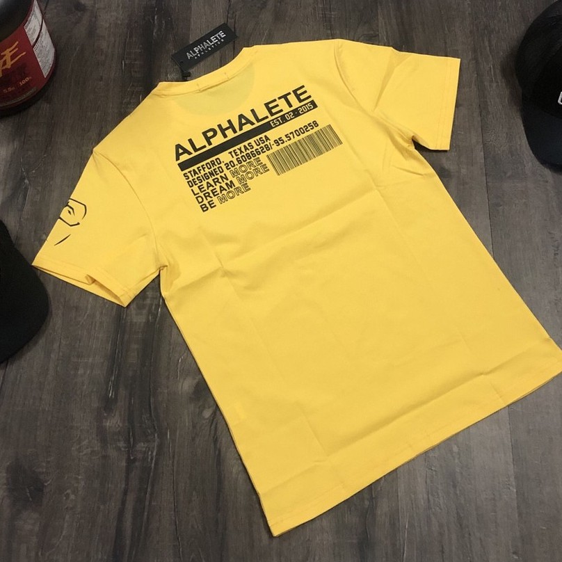 Áo Thun Thay Ngắn Tập Gym Thể Thao Alphalete Athletics, Áo Phông Nam Thể Thao