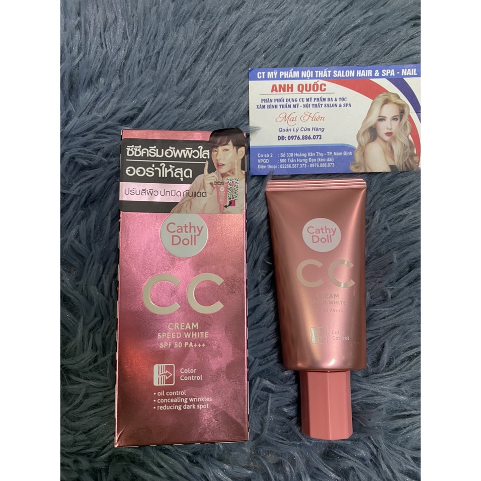 kem nền cc cathy doll speed white 50ml tông 1# light beige