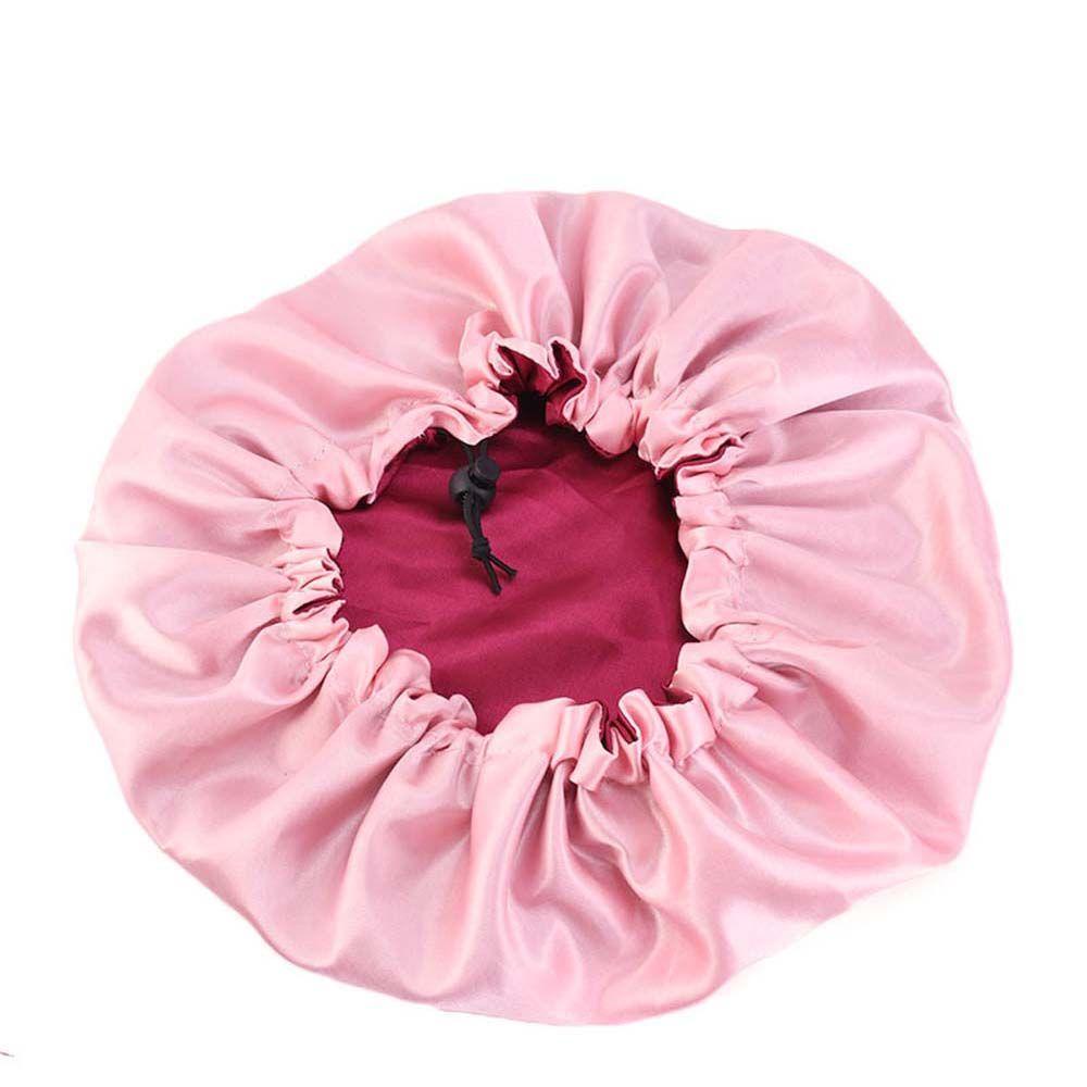 Mũ Ngủ Hai Lớp Bằng Satin Lấp Lánh Phong Cách Châu Phi Mới Cho Nữ