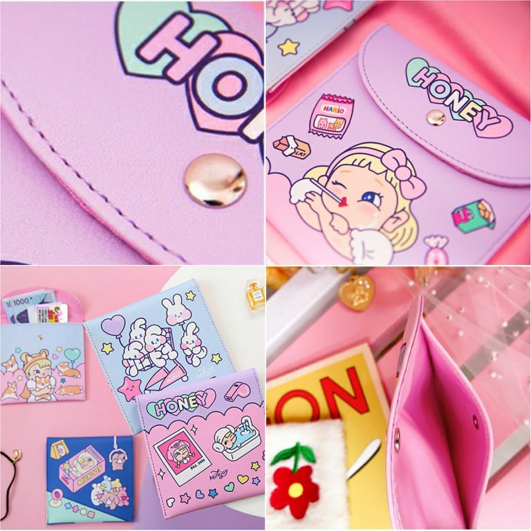 Ví vuông da PU đựng tampon kín đáo cho con gái Bentoy Milkjoy UFO Catcher Dream bunny pastel the grand pet shop corgi