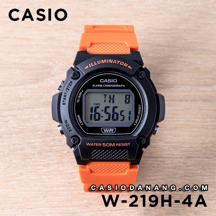 Đồng hồ nam dây nhựa Casio Standard chính hãng Anh Khuê W-219H-4AVDF (47mm)