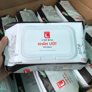 KHĂN ƯỚT HÀN QUỐC LOTTE 120 TỜ.