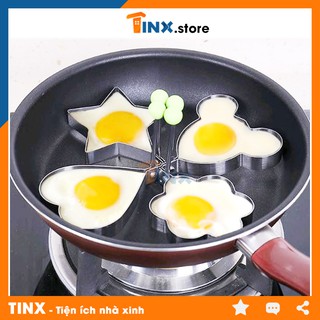 Bộ khuôn chiên trứng inox nhiều hình bằng thép không rỉ