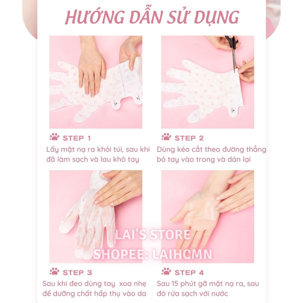 Mặt Nạ Tay Maycreate Ủ Tay Dưỡng Ẩm, Cải Thiện Nứt Tay Chân, Làm Mềm Mịn, Trắng Da, Chống Lão Hóa Da - LAI'S STORE