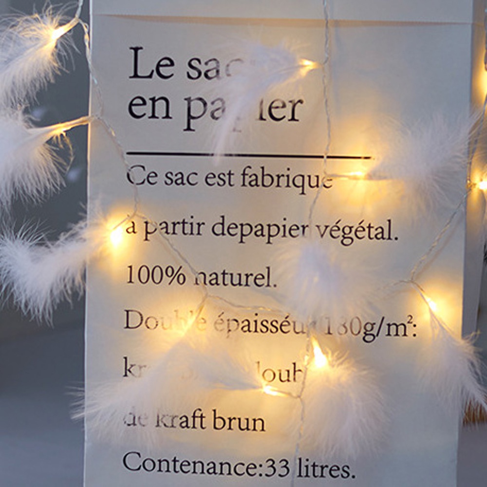 Dây đèn LED hình lông vũ độc đáo trang trí nhà cửa/ tiệc sinh nhật