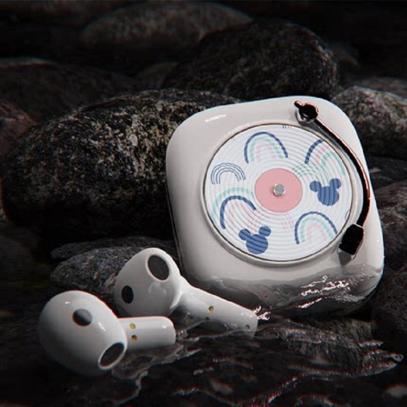 Disney Mickey Minnie Earphone màu hồng Bluetooth 5.2 TWS Tai nghe không dây ồn Tai nghe micro Tai nghe trò chơi Bluetooth Chất lượng âm thanh cao Tai nghe khử tiếng ồn