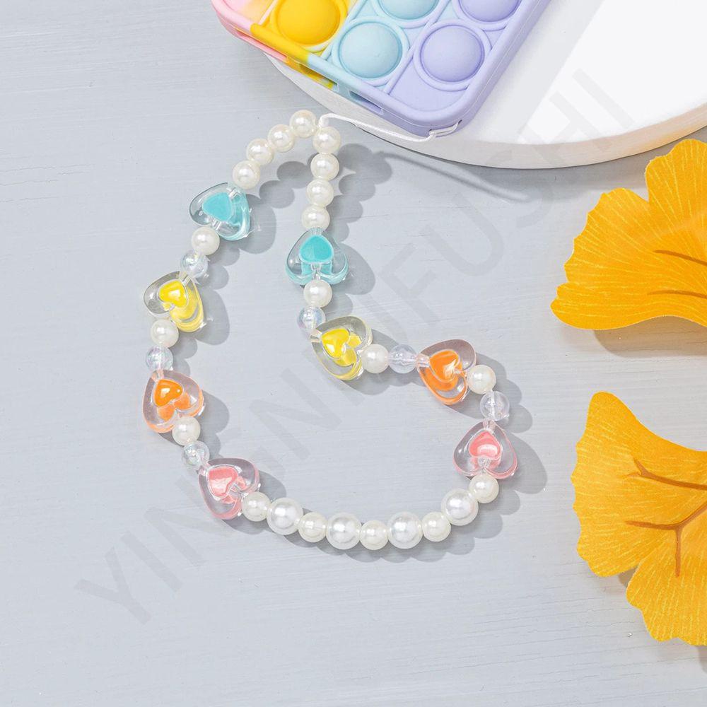 Dây Đeo Điện Thoại Xâu Hạt Bằng Acrylic Nhiều Màu Hiệu Balenciages