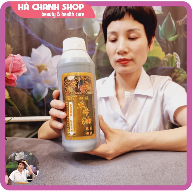 Dầu Massage Thảo Dược 1000ml OUBIQUAN Dầu Mát Xa Body Nóng Ấm Thông Kinh Lạc Toàn Thân Đậm Đặc