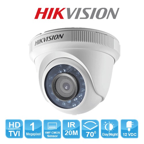 Camera quan sát Hikvision DS-2CE56C0T-IR (HD-TVI 1M) (Vỏ thép)