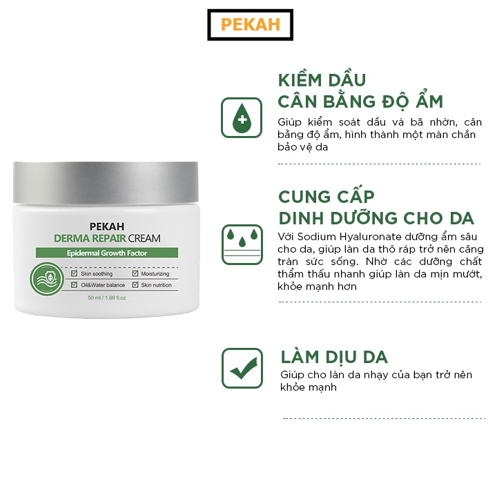 Kem Dưỡng Phục Hồi Và Tái Tạo Da PEKAH Derma Repair Cream 50ml