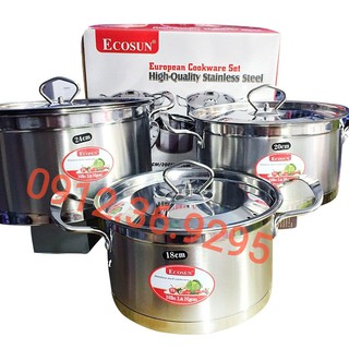 Bộ nồi Inox 3 đáy Ecosun BM-S351