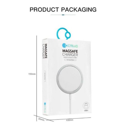 Cáp Sạc nhanh không dây từ tính 15W cho các đời Iphone, samsung đời cao chính hãng Coteetci