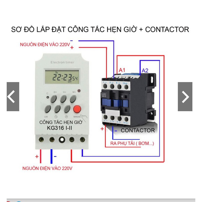 Công tắc hẹn giờ công suất lớn 17 chương trình 220V- 25A