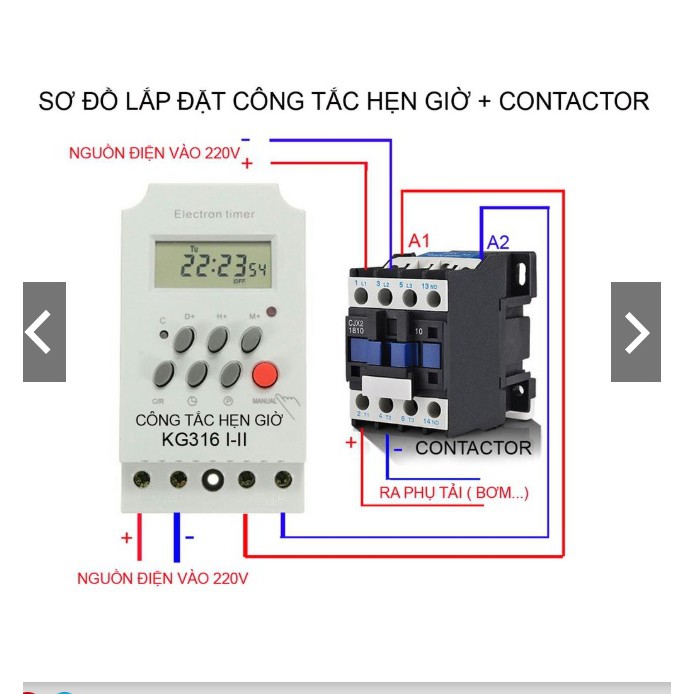 Công tắc hẹn giờ công suất lớn 17 chương trình 220V- 25A