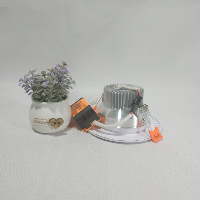 Combo 10, 20 đèn dowlight 7w 3 màu ánh sáng khoét lỗ 90mm