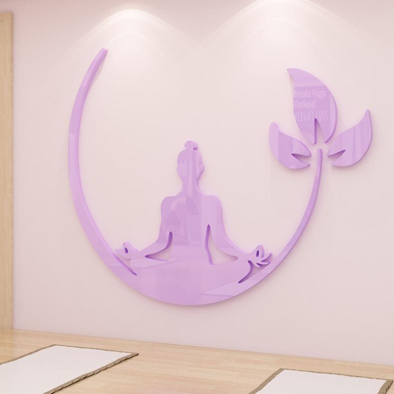 Tranh Dán Tường Mica 3D Trang Trí Phòng Tập Yoga Viện Thẩm Mỹ
