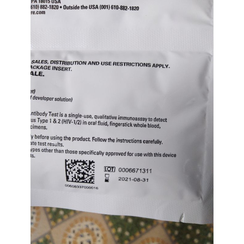 Combo que test dịch miệng Oraquick nhập khẩu chính hãng từ Mỹ