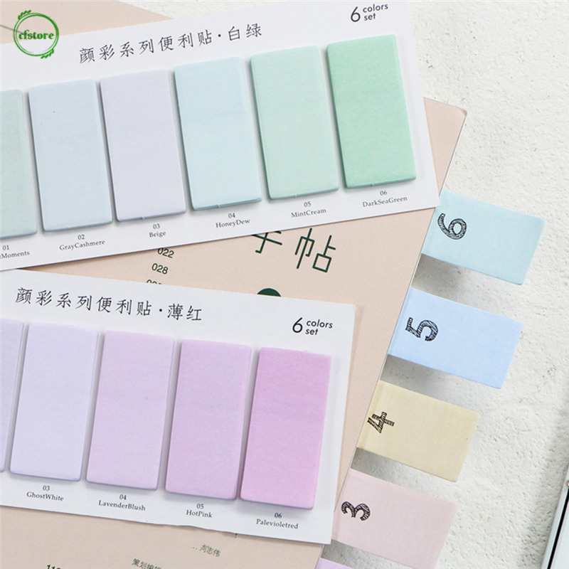 CF 120 Sheets/pad Water Color Notebook Planner Bookmark Sticky Notes Sticker Marker Index Pad Tab Memo Flag Labels