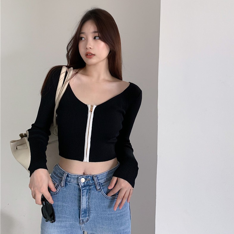 Ulzzang ( 얼짱) - ÁO THUN GÂN DÁNG ÔM DÀI TAY (CHẤT BAO HỊN)