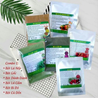 Combo 6 gói bột tạo màu rau củ quả 50g