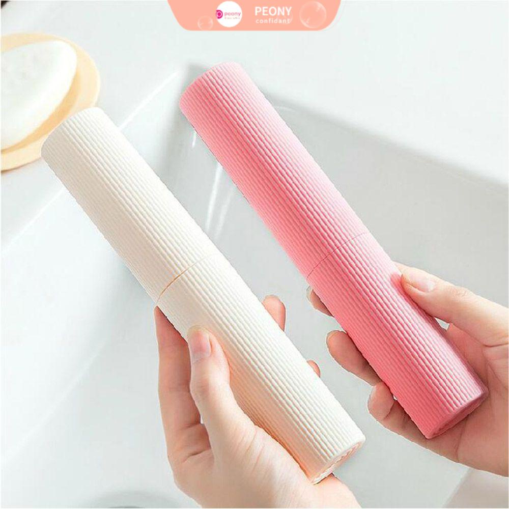 ❈Hoa Mẫu Đơn❈ Hộp Đựng Bàn Chải Và Kem Đánh Răng Chống Vi Khuẩn Bằng Nhựa Tiện Dụng Khi Đi Du Lịch