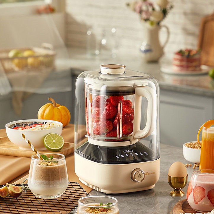 Máy xay nấu làm sữa hạt cách âm chống ồn BEAR PBJ-B06W1 màu xanh/trắng bảo hành chính hãng 12 tháng