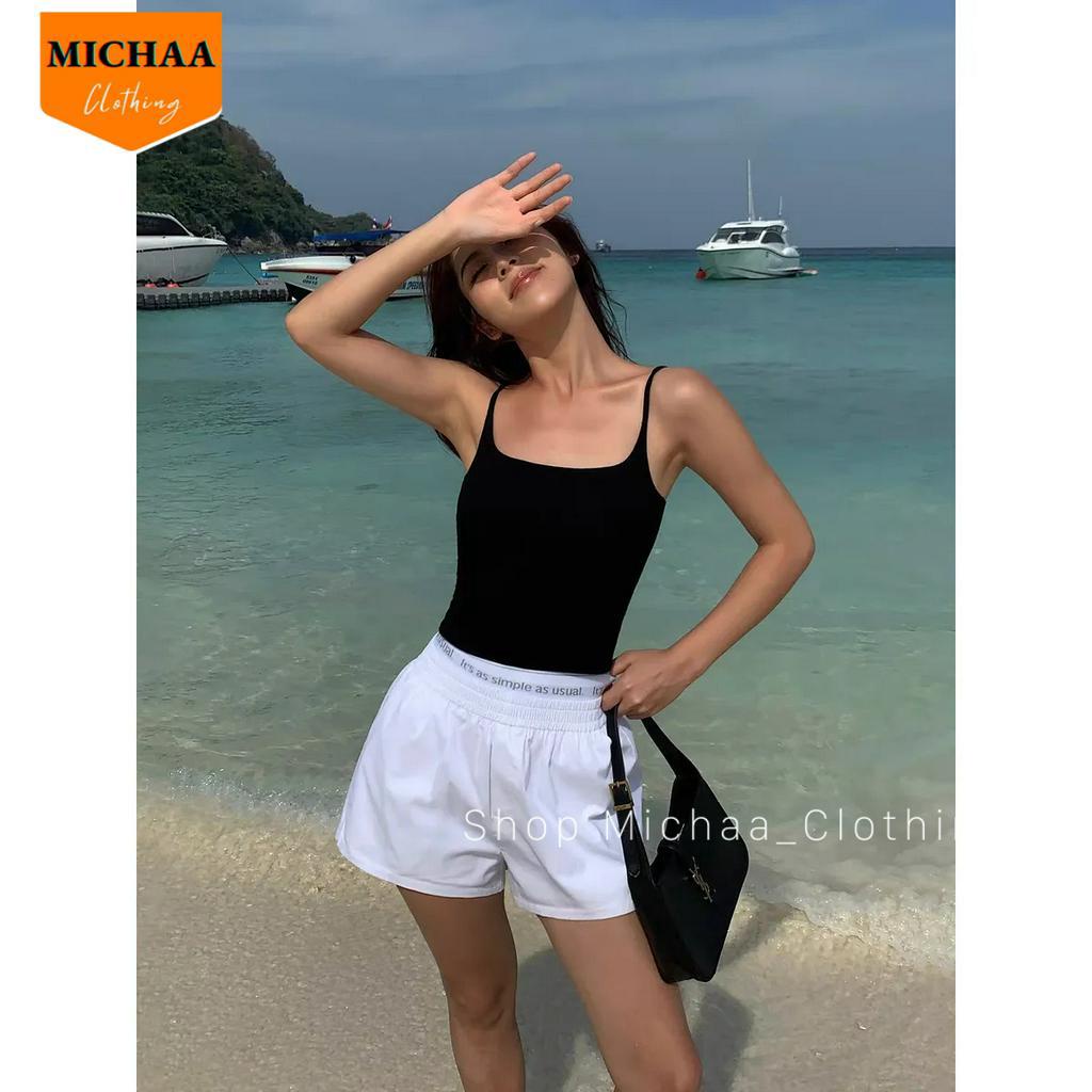 Áo Thun HAI DÂY MẢNH DÁNG DÀI 2023 Nữ Trơn Ôm Body Chất Tốt, Áo Thun Basic Kiểu Nữ Ôm Chất Borip Mềm Mát MICHAA
