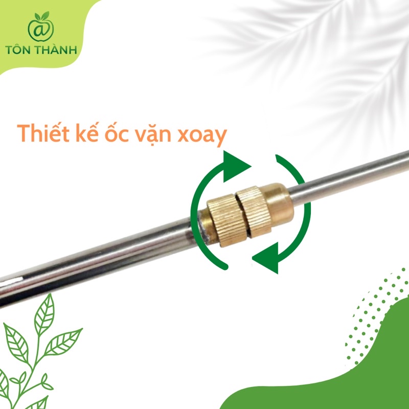CẦN RÚT PHUN XỊT INOX DÀI 50-100CM ĐẦU BẰNG ĐỒNG