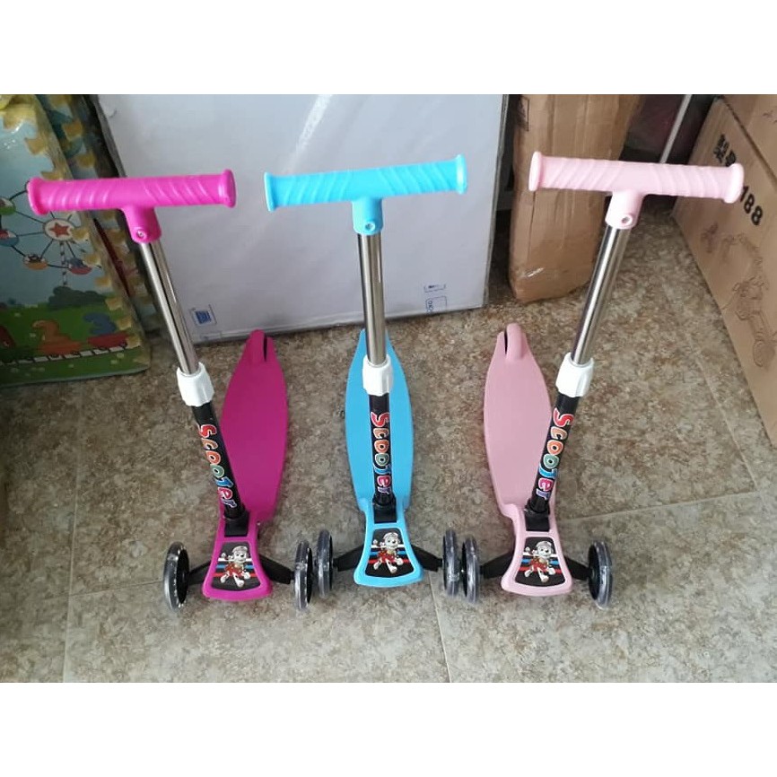 Xe trượt Scooter 3 chế độ hàng Cao cấp (có phanh chân + điều chỉnh cao thấp) KO HÌNH