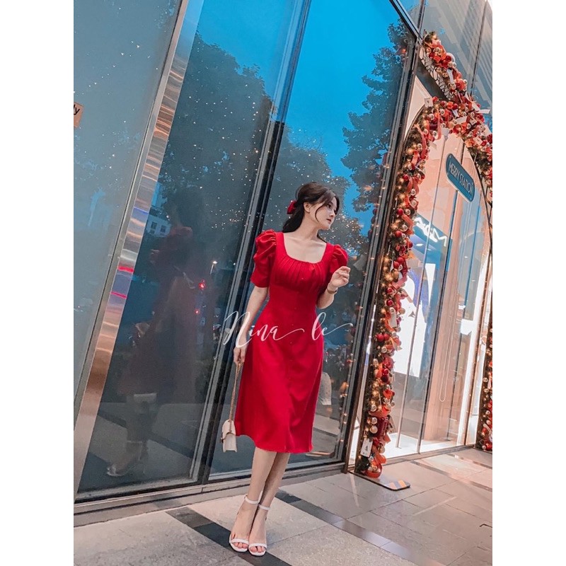 Đầm xếp ngực tay phòng bigsize 60=>90kg | BigBuy360 - bigbuy360.vn