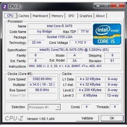 CPU Core i5 3470 Upto 3.6 6M SOCKET 1155