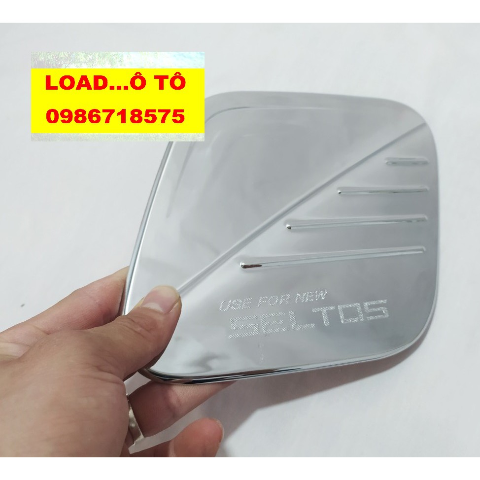 Ốp Nắp Xăng Mạ Crom KIA Seltos 2020-2022 Mạ cao Cấp